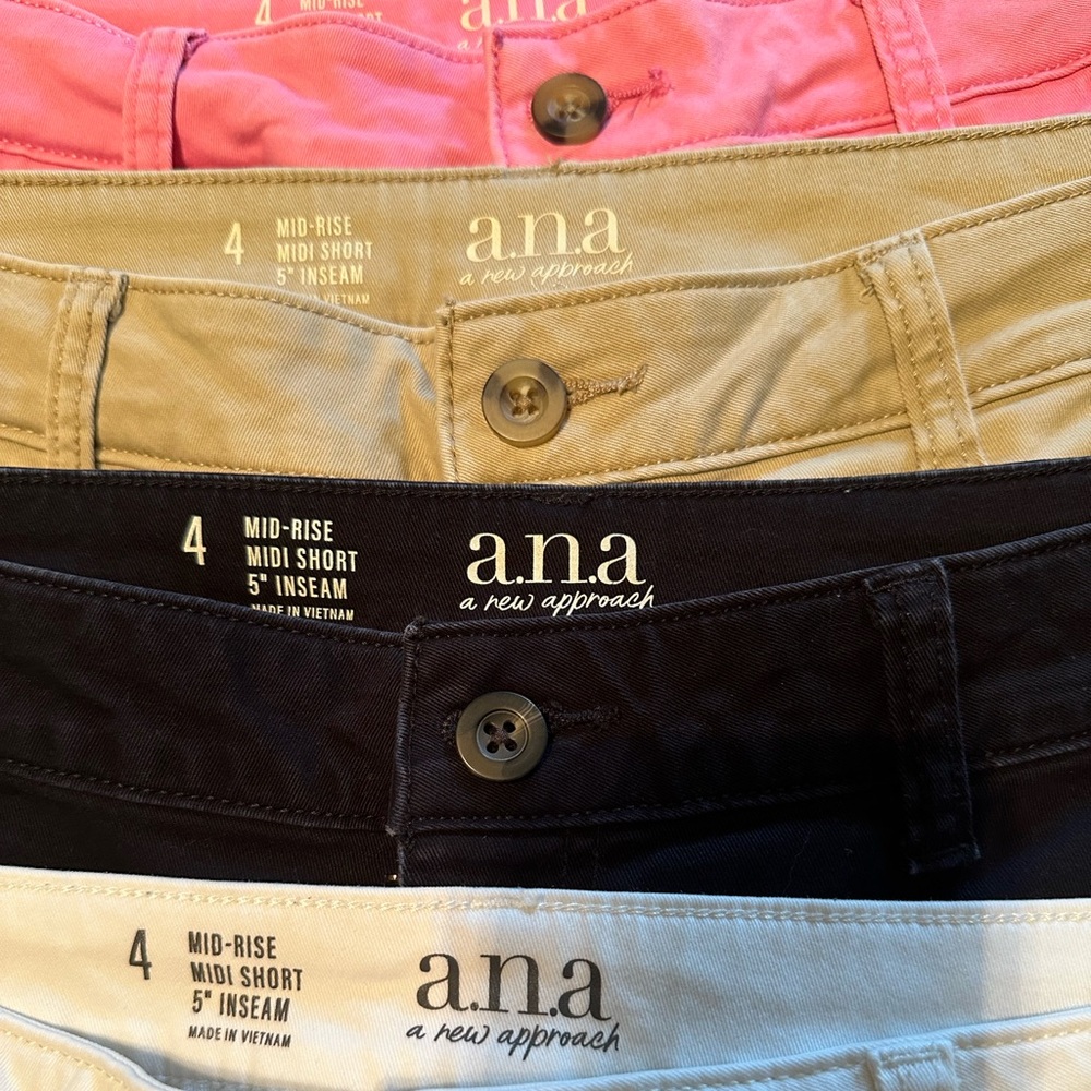 4 pair ANA chino shorts bundle